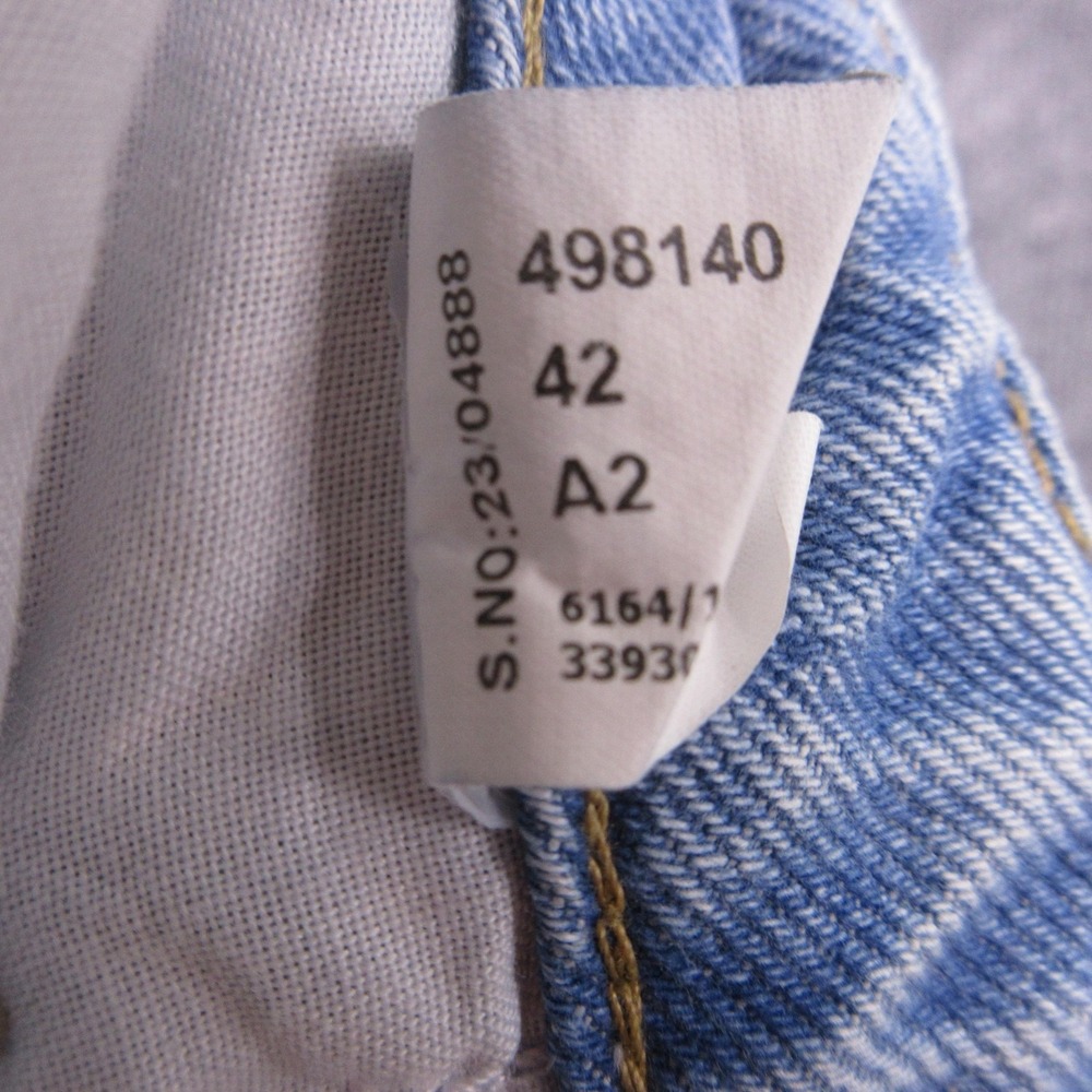 Zara Jeans Womens 10‎ Blue Mom Relaxed Fit Denim Light Wash Raw Hem High Rise - Picture 8 of 10